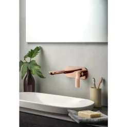 Mitigeur de lavabo mural encastré rose gold Addict PAINI