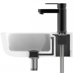 Mitigeur de lavabo noir mat avec vidage - Elephant SCHÜTTE