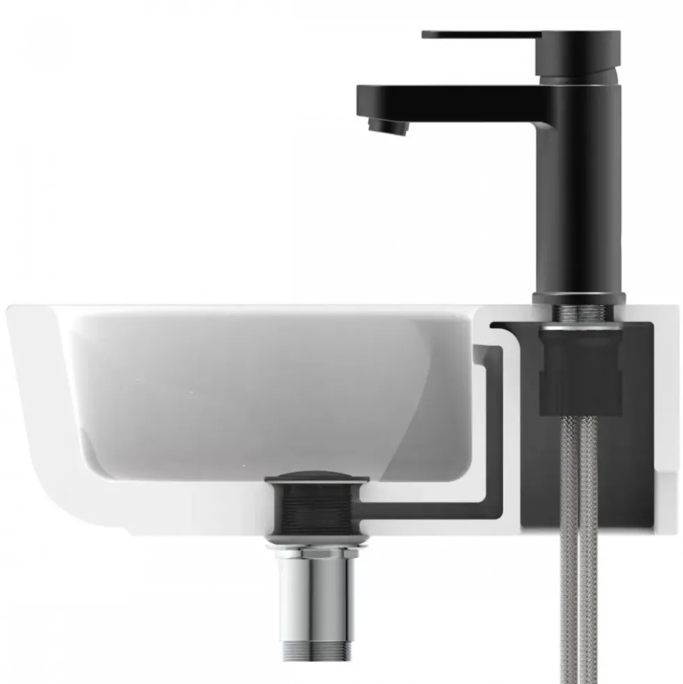 Mitigeur de lavabo noir mat avec vidage - Elephant SCHÜTTE