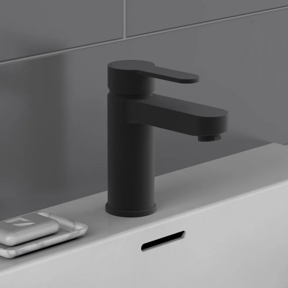 Mitigeur de lavabo noir mat avec vidage - Elephant SCHÜTTE