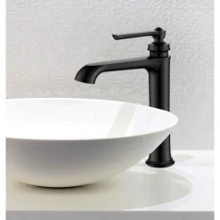 Mitigeur de lavabo noir mat rehaussé - design rétro - Lady's PAINI