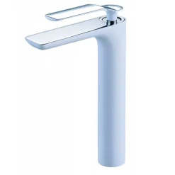 Mitigeur de lavabo rehaussé - chromé et blanc - Addict White PAINI