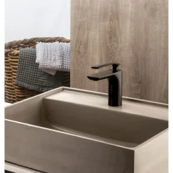 Mitigeur de lavabo sur plage design - noir mat - Addict PAINI
