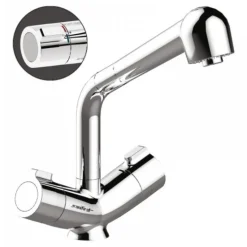Mitigeur de lavabo thermostatique à douchette extractible Mastermix SANIFIRST