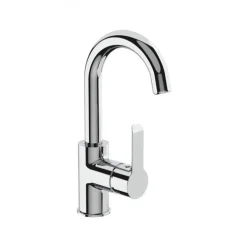 Mitigeur lavabo col de cygne - en laiton chromé - KING KRAMER