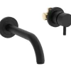 Mitigeur lavabo encastrable - laiton - noir mat - NEMO KRAMER