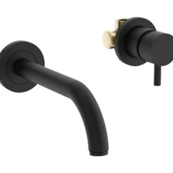 Mitigeur lavabo encastrable - laiton - noir mat - NEMO KRAMER