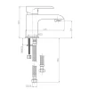 Mitigeur lavabo en laiton chromé - KING KRAMER