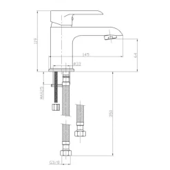 Mitigeur lavabo en laiton noir mat - KING KRAMER