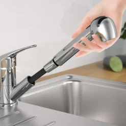 Mitigeur monocommande avec douchette extractible cuisine chromé Supra SCHÜTTE