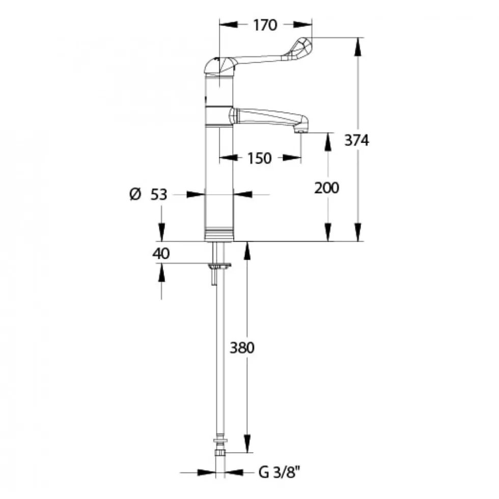 Mitigeur - pour milieux hospitalier - Modul'Mix H200/S150 SANIFIRST