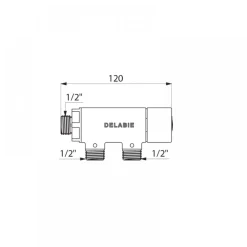 Mitigeur thermostatique Premix compact - 2 à 7 postes - M15x21 DELABIE