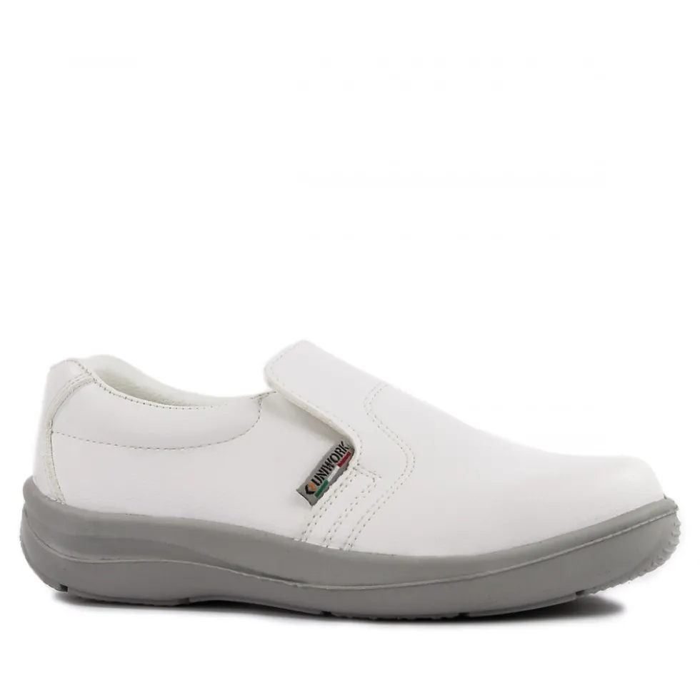 Mocassins de sécurité blancs pour femme Stella S2 FO SR UNIWORK