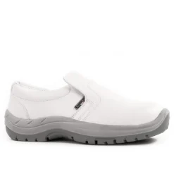 Mocassins de sécurité homme Plutone S2 SRC blanc - en microfibre et PU UNIWORK