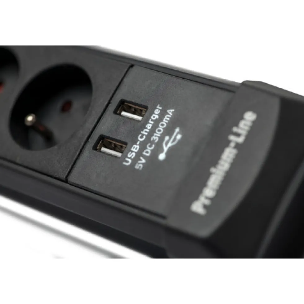 Multiprise avec ports USB et parasurtenseur - Premium-Line BRENNENSTUHL