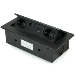 Multiprise encastrable Atom 26 - ports USB A et C - RJ45 - HDMI EMUCA