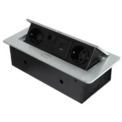 Multiprise encastrable Atom 26 - ports USB A et C - RJ45 - HDMI EMUCA