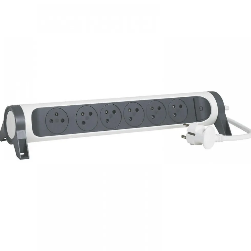 Multiprise pivotante avec interrupteur- cordon 3m - Confort LEGRAND