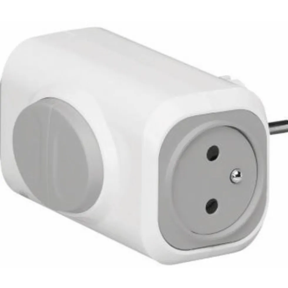 Multiprise 2 sorties avec bouton d'extraction - 050637 LEGRAND
