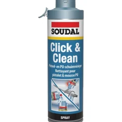 Nettoyant mousse polyuréthane Click & Clean - pistolets Click & Fix SOUDAL