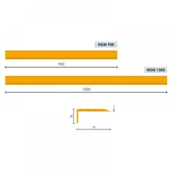 10 nez de marche antidérapants en aluminium avec recouvrement PVC gris VISO