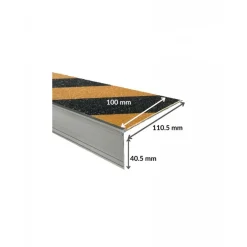 Nez de marche photoluminescent extra large 3 m x 100 mm - jaune et noir WATTELEZ