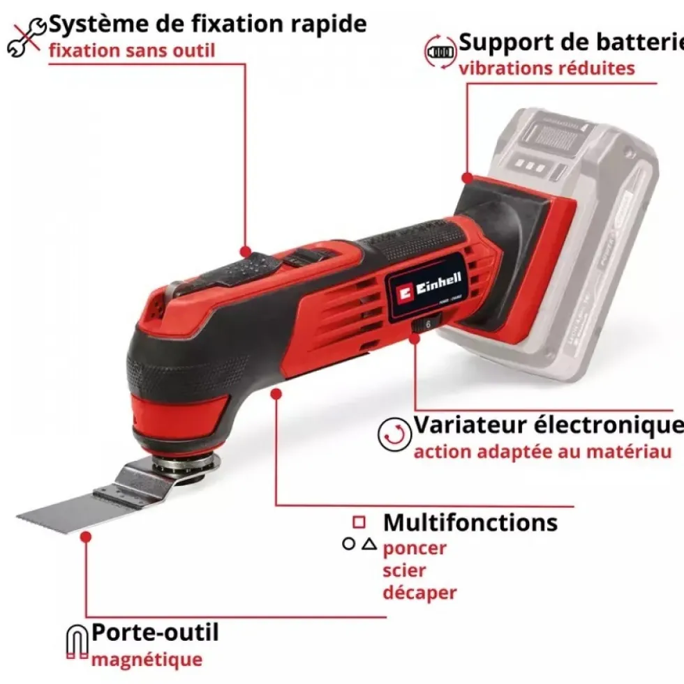 Outil multifonctions sans fil TE-MG 18/1 Li - Solo - Power X-Change EINHELL
