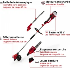 Outil multi-fonctions sans fil GE-LM 36/4in1 Li-Solo - Power X-Change EINHELL