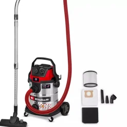 Pack aspirateur eau et poussières 25L - 1300W - classe L + ponceuse murale 600W EINHELL