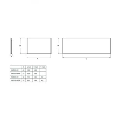 Pack bain-douche 170x90cm droite Malice avec pare-bain 2 volets et tablier frontal+latéral JACOB DELAFON