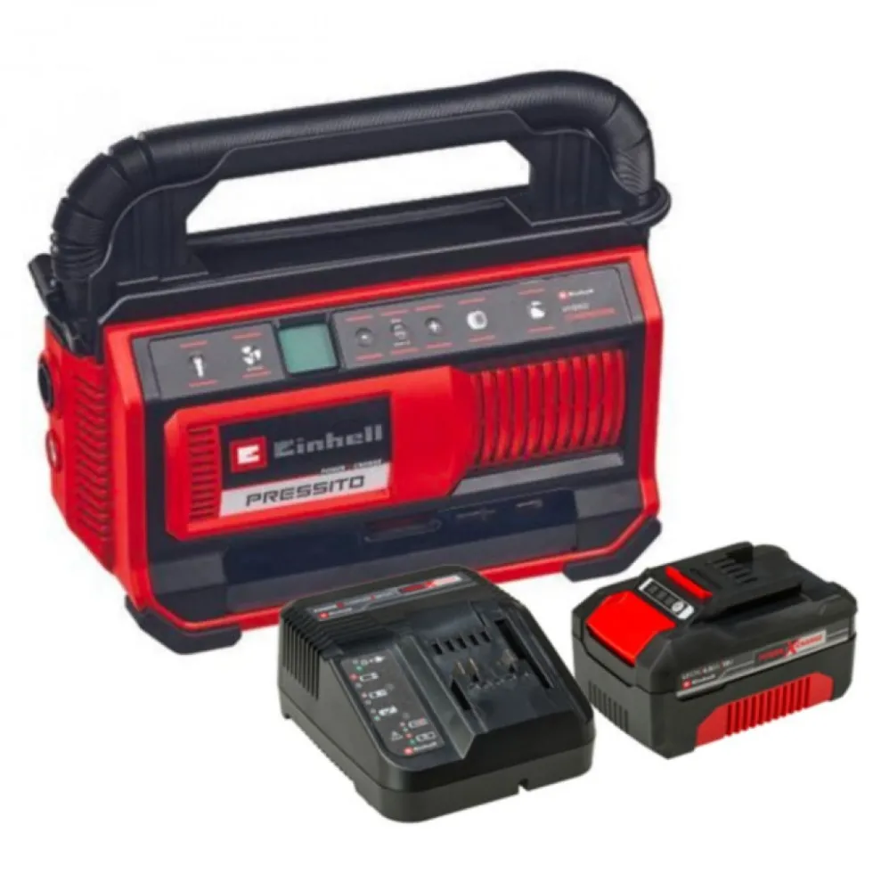 Pack compresseur à air PRESSITO 18/25 Hybrid + starter kit batterie 4,0 Ah EINHELL