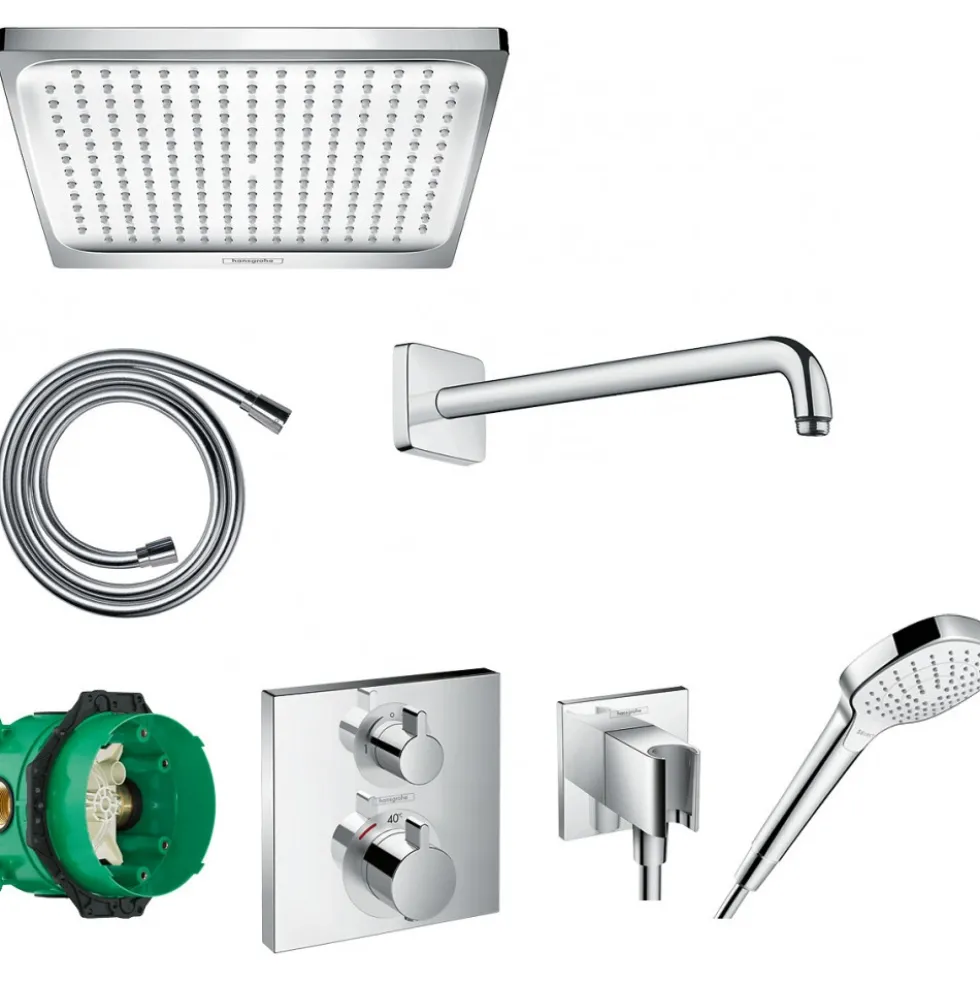 Pack de douche encastrée avec mitigeur thermostatique - Crometta E240 HANSGROHE