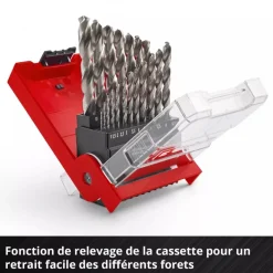 Pack de 19 forets à métaux HSS-G - diamètre 1 à 10 mm EINHELL