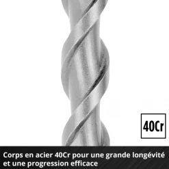 Pack de 7 forets SDS Plus - diamètre 6/8/10/12/14 mm EINHELL