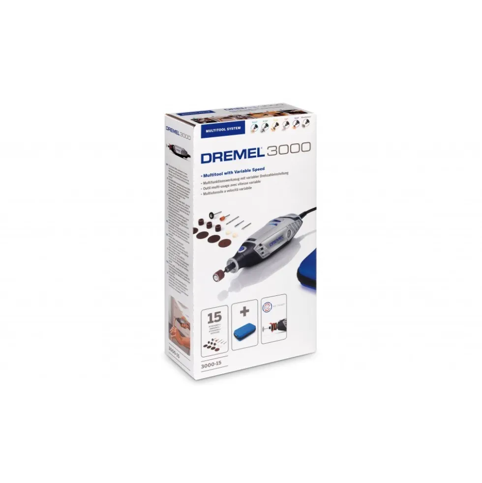 Pack Dremel® 3000-15 + 15 accessoires et coffret - F0133000JA DREMEL