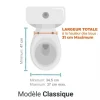 Pack Lunette et Abattant WC clipsable - Gris PAPADO