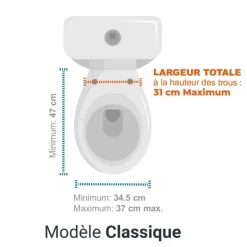 Pack Lunette et Abattant WC clipsable - Bleu PAPADO