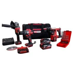 Pack 3 outils 18V + 2 batteries + accessoires - 515.4731F-A3 KS TOOLS