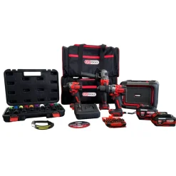 Pack 3 outils 18V + 2 batteries + coffret + accessoires - 515.4731F-A1 KS TOOLS