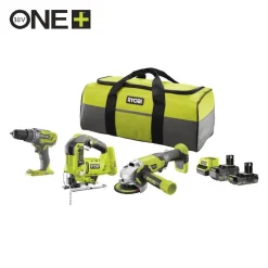 Pack 3 outils 18V ONE+™ + 2 batteries 2,0 et 4,0Ah + sac - RCK183I-242S RYOBI
