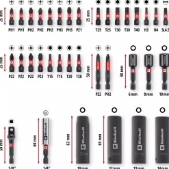 Pack perceuse à percussion Pro + visseuse à chocs Pro et coffret 35 embouts - Power X-Change EINHELL PROFESSIONAL