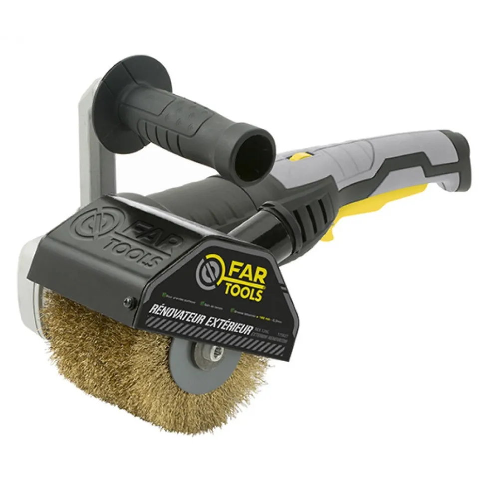 Pack rénovateur extérieur a brosse 1300 W - REX 120C + brosses FARTOOLS