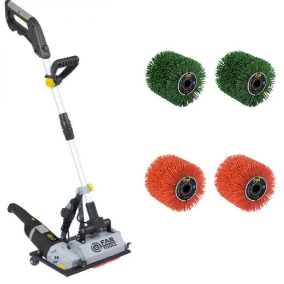 Pack rénovateur extérieur à brosses 1800W - REX-H 200 + brosses FARTOOLS