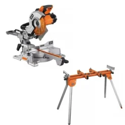 Pack scie à onglet radiale Ø254mm - 1800W + piétement - PS254L+PSU1000 AEG Powertools