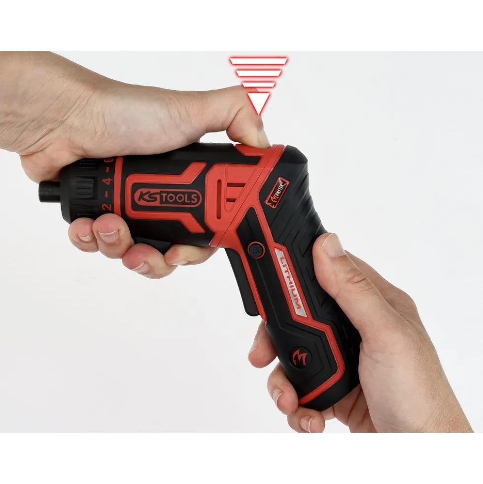 Pack visseuse sans fil eMonster 3,6V + 25 embouts 1/4" - 515.6500 KS TOOLS