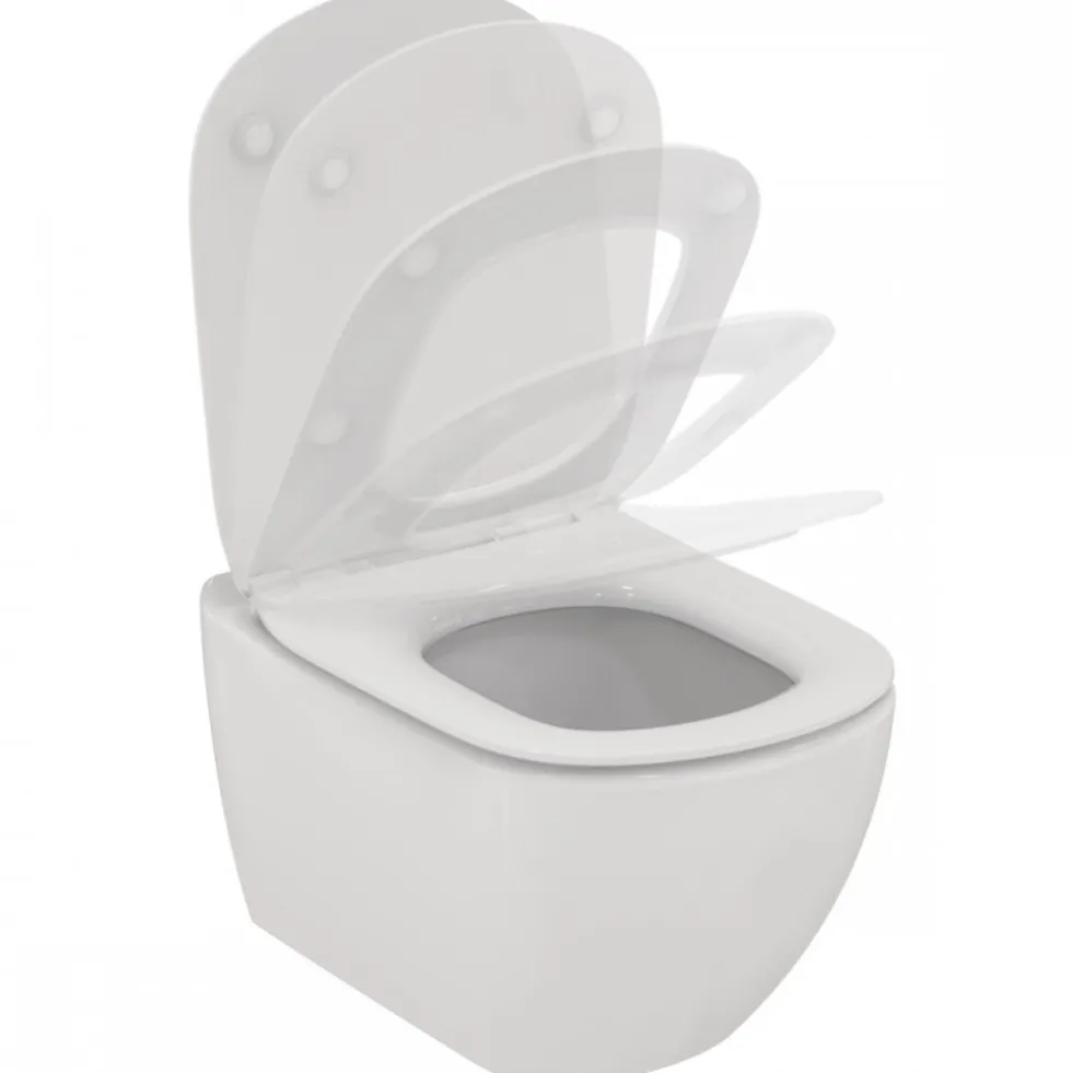 Pack WC suspendu avec bâti-support plaque de commande et cuvette - Tesi IDEAL STANDARD