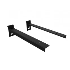 Paire de console pour tablette bois ou verre - longueur 30 cm - noir BOHNACKER
