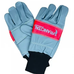Paire de gants bûcheron en cuir bleu et rouge SUPERB FRANCITAL