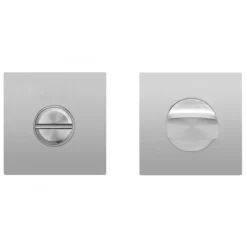 Paire de rosaces affleurantes carrées en inox satiné - série EZ180Q KARCHER DESIGN