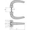 5 paires de poignées sur rosaces Horus pour portes alu - inox PVD FAPIM